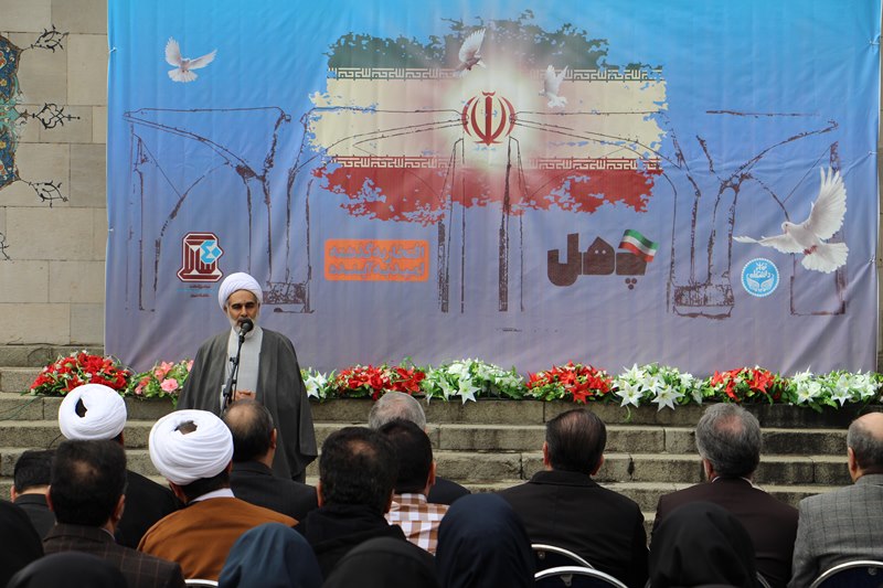 مراسم غبارروبی مزار شهدای گمنام دانشگاه به مناسبت چهلمین سالگرد پیروزی انقلاب اسلامی